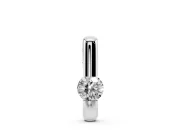 Round Lab-Grown Diamond Tension Style Bar Pendant Necklace | Folded Bar | Sterling Silver