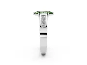 Marquise Channel-Set Engagement Ring Setting for a Fancy Green Lab-Grown Diamond | Platinum