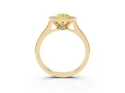 Pear-Shaped Halo Engagement Ring Setting for a Fancy Yellow Lab-Grown Diamond | Yellow Gold - Design NV-24721