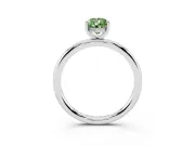 Pear-Shaped Hidden Halo Ring Setting for a Fancy Green Lab-Grown Diamond | Platinum