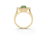 Pear-Shaped Engagement Ring Setting for a Fancy Green Lab-Grown Diamond | Yellow Gold - Design NV-24790