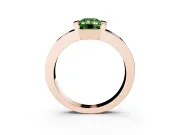 Emerald Cut Tension Style Engagement Ring Setting for a Fancy Green Lab-Grown Diamond | Rose Gold