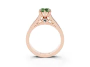 Marquise Channel Engagement Ring Setting for a Fancy Green Lab-Grown Diamond | Rose Gold - Design NV-24671