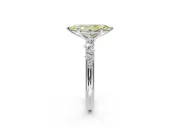 Marquise Graduated Solitaire Engagement Ring Setting for a Fancy Yellow Lab-Grown Diamond | Sterling Silver