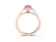 Pear-Shaped Solitaire Engagement Ring Setting for a Fancy Pink Lab-Grown Diamond | Rose Gold
