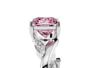 Princess Cut Twisted Vine Engagement Ring Setting for a Fancy Pink Lab-Grown Diamond | Platinum