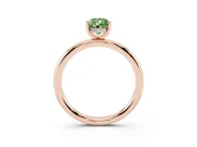 Pear-Shaped Hidden Halo Ring Setting for a Fancy Green Lab-Grown Diamond | Rose Gold