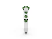 Cushion Cut Tension Style Engagement Ring Setting for a Fancy Green Lab-Grown Diamond | Platinum