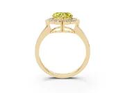 Heart-Shaped Halo Engagement Ring Setting for a Fancy Yellow Lab-Grown Diamond | Yellow Gold - Design NV-24719