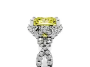 Princess Cut Halo Engagement Ring Setting for a Fancy Yellow Lab-Grown Diamond | White Gold - Design NV-24725