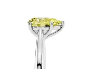 Pear-Shaped Cathedral Engagement Ring Setting for a Fancy Yellow Lab-Grown Diamond | White Gold