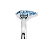 Pear-Shaped Plain Engagement Ring Setting for a Fancy Blue Lab-Grown Diamond | White Gold
