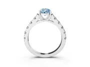 Pear-Shaped Engagement Ring Setting for a Fancy Blue Lab-Grown Diamond | White Gold - Design NV-24643
