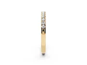 Round Lab-Grown Diamond Claw Pavé Wedding Band | Top-Set Row | Yellow Gold