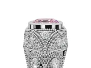 Asscher Cut Vintage Bezel Engagement Ring Setting for a Fancy Pink Lab-Grown Diamond | Milgrain Band | Sterling Silver