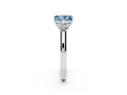 Radiant Cut 5 Stone Engagement Ring Setting for a Fancy Blue Lab-Grown Diamond | Platinum
