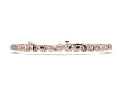 Round Lab-Grown Diamond Bar Set Tennis Bracelet | Box Clasp | Rose Gold