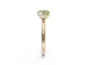 Round Hidden Halo Ring Setting for a Fancy Yellow Lab-Grown Diamond | Yellow Gold