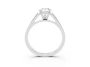Pear-Shaped Cathedral Solitaire Engagement Ring Setting | Tapered Band | Platinum