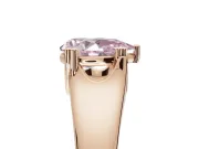 Pear-Shaped Double Claw Solitaire Engagement Ring Setting for a Fancy Pink Lab-Grown Diamond | Rose Gold