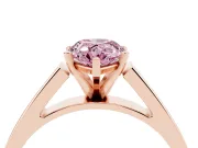 Pear-Shaped Solitaire Engagement Ring Setting for a Fancy Pink Lab-Grown Diamond | Rose Gold