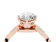Marquise Twisted Infinity Engagement Ring Setting | Accented Strands | Rose Gold
