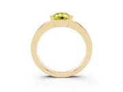 Emerald Cut Tension Style Engagement Ring Setting for a Fancy Yellow Lab-Grown Diamond | Yellow Gold