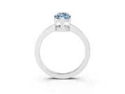 Marquise Tab Prong Solitaire Engagement Ring Setting for a Fancy Blue Lab-Grown Diamond | White Gold