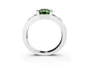 Emerald Cut Tension Style Engagement Ring Setting for a Fancy Green Lab-Grown Diamond | Sterling Silver