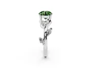 Round Twisted Vine Engagement Ring Setting for a Fancy Green Lab-Grown Diamond | White Gold