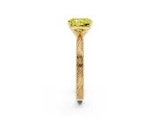 Radiant Cut Engraved Engagement Ring Setting for a Fancy Yellow Lab-Grown Diamond | Yellow Gold
