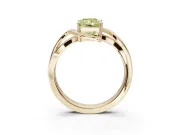 Radiant Cut Bypass Solitaire Engagement Ring Setting for a Fancy Yellow Lab-Grown Diamond | Pavé Strands | Yellow Gold