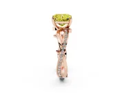 Radiant Cut Twisted Engagement Ring Setting for a Fancy Yellow Lab-Grown Diamond | Rose Gold - Design NV-24635