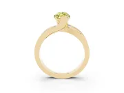 Marquise Graduated Bypass Engagement Ring Setting for a Fancy Yellow Lab-Grown Diamond | Yellow Gold