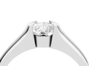 Pear-Shaped Half Bezel Solitaire Engagement Ring Setting | Wide Band | Sterling Silver