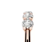 Round Diamond Half Eternity Band Set in Rose gold with Prong-Set Stones