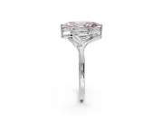 Marquise Bypass Solitaire Engagement Ring Setting for a Fancy Pink Lab-Grown Diamond | White Gold