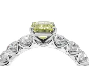 Emerald Cut Engagement Ring Setting for a Fancy Yellow Lab-Grown Diamond | White Gold - Design NV-24455