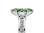 Marquise Channel Engagement Ring Setting for a Fancy Green Lab-Grown Diamond | White Gold - Design NV-24671