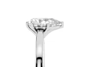 Pear-Shaped Solitaire Engagement Ring Setting | Basket Rail | Platinum