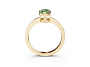 Marquise Solitaire Engagement Ring Setting for a Fancy Green Lab-Grown Diamond | Flat Tab Prongs | Yellow Gold