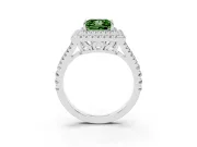 Princess Cut Halo Engagement Ring Setting for a Fancy Green Lab-Grown Diamond | Platinum - Design NV-24799