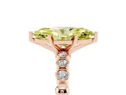 Marquise Beaded Solitaire Engagement Ring Setting for a Fancy Yellow Lab-Grown Diamond | Rose Gold