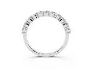 Round Diamond Half Eternity Band Set in White gold with Top-Row Prong Setting