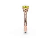 Round Split Shank Engagement Ring Setting for a Fancy Yellow Lab-Grown Diamond | Rose Gold