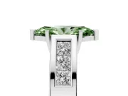 Marquise Channel-Set Engagement Ring Setting for a Fancy Green Lab-Grown Diamond | Platinum