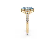 Marquise Engagement Ring Setting for a Fancy Blue Lab-Grown Diamond | Yellow Gold - Design NV-24649