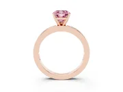 Cushion Cut Channel Set Engagement Ring Setting for a Fancy Pink Lab-Grown Diamond | Rose Gold