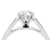 Pear-Shaped Cathedral Solitaire Engagement Ring Setting | Tapered Band | Platinum