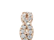 Round Lab-Grown Diamond Twisted Pavé Half Eternity Band | Interwoven Strands | Rose Gold